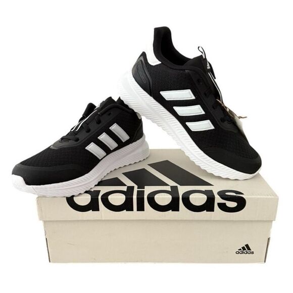 Adidas XPLR Path Sneakers IE8465 Cloudfoam Midsole Shoes Kids 4.5 Black White - Picture 1 of 12